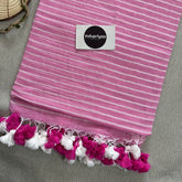 Indupriyaa Baby Pink Color Mulmul Cotton Saree